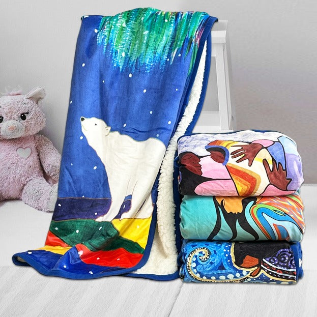 Dawn Oman Sky Watchers Baby Blanket Indigenous Gifts