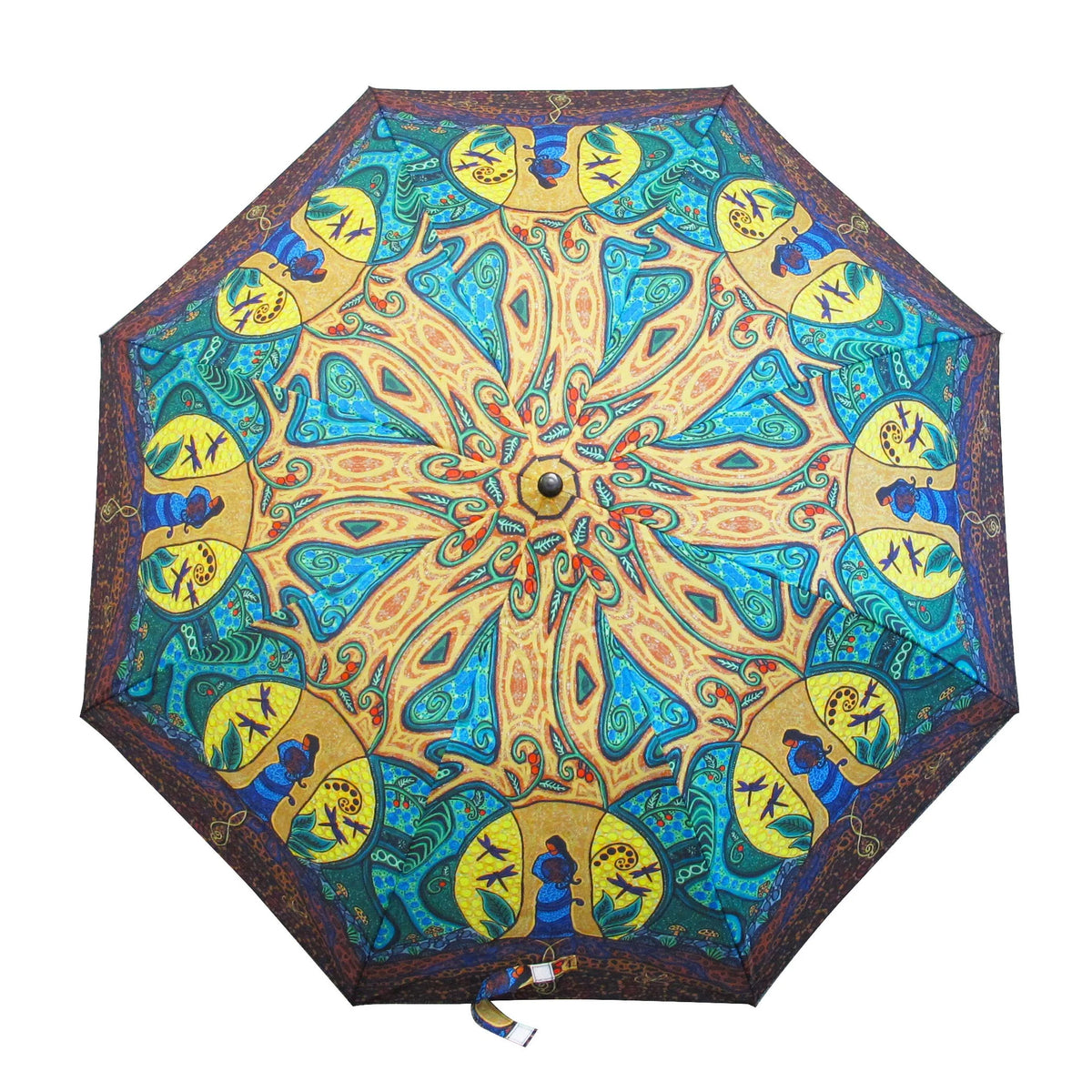 Leah Dorion Strong Earth Woman Artist Collapsible Umbrella – Indigenous ...