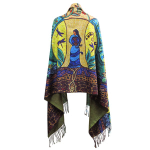 Leah Dorion Strong Earth Woman Art Print Shawl