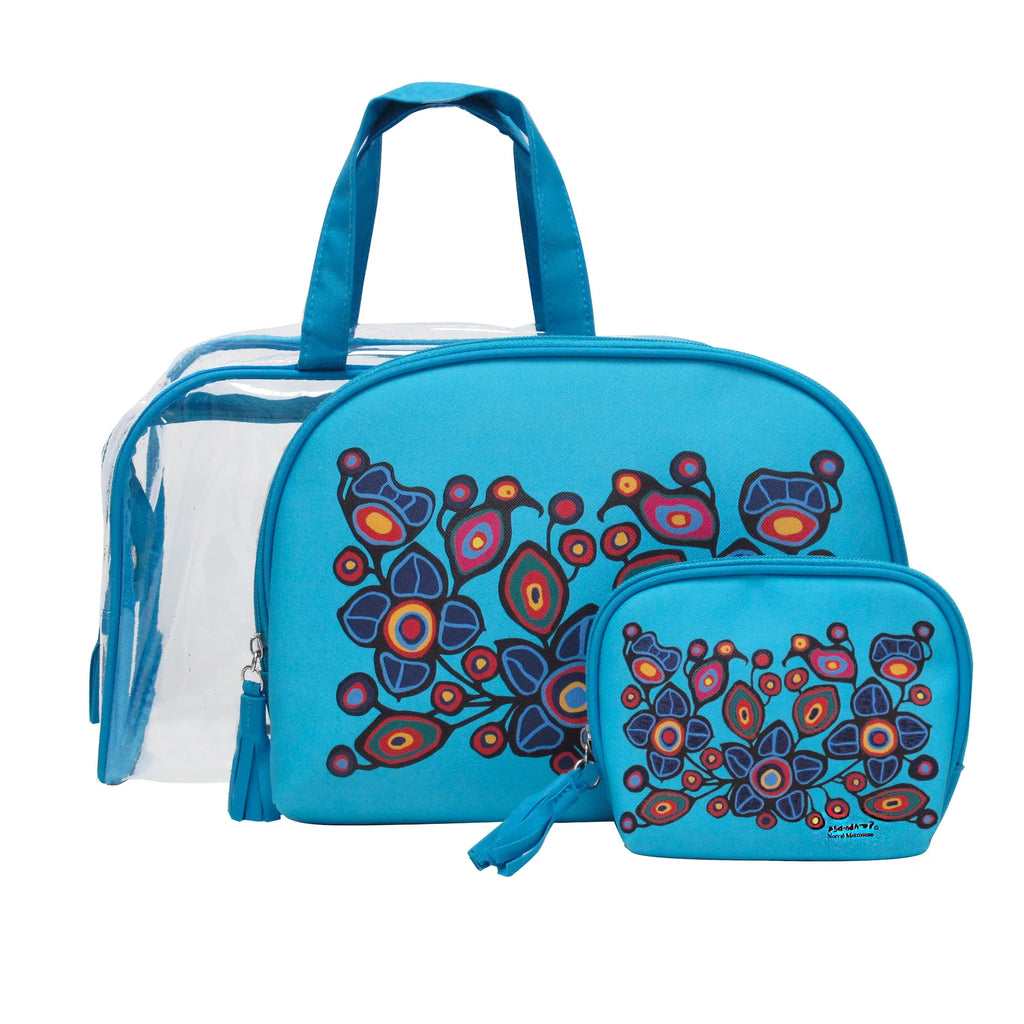 Norval Morrisseau Flowers and Birds Cosmetic Bag Set