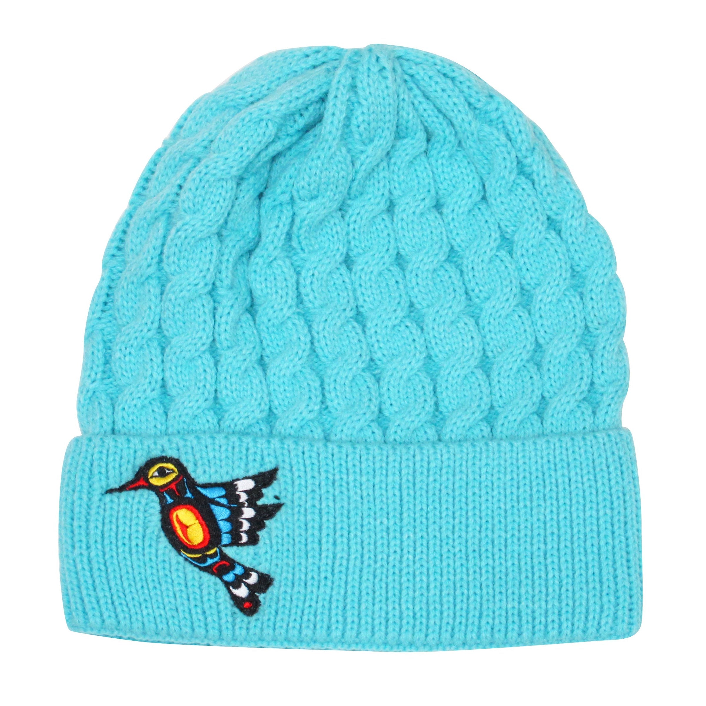Francis Dick Hummingbird Embroidered Knitted Hat – Indigenous Gifts