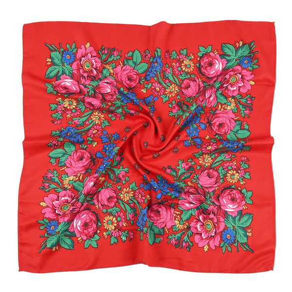 Red Kookum Scarf / Ukrainian Scarf – Indigenous Gifts