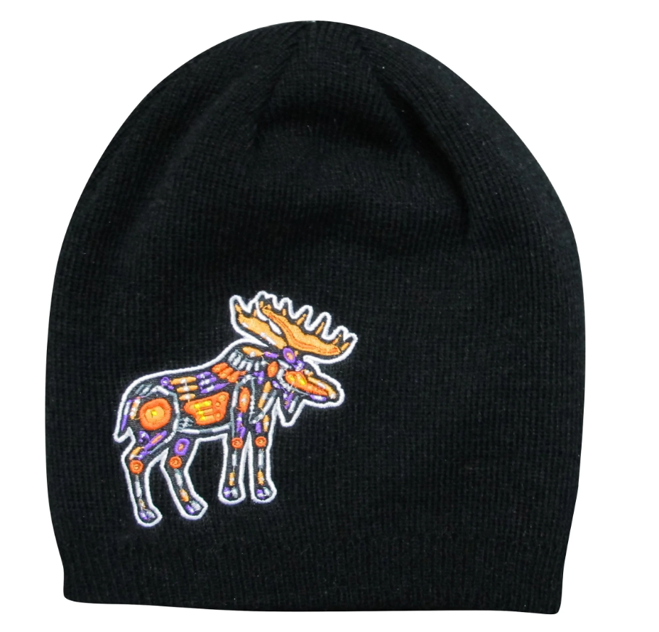 John Rombough Moose Embroidered Knitted Hat