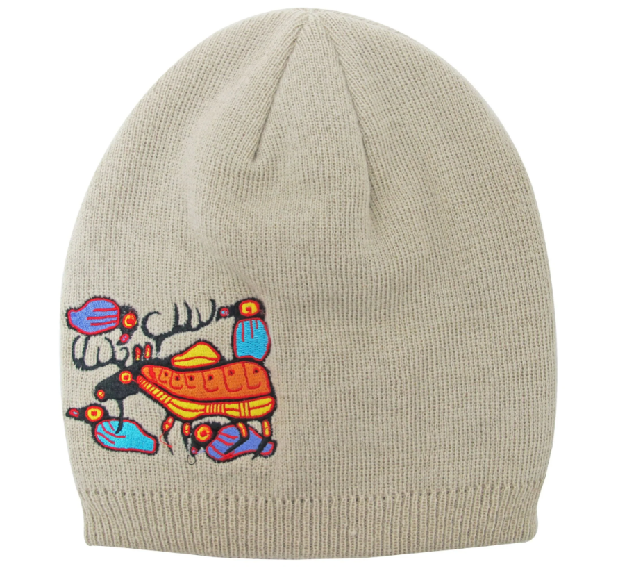 Norval Morrisseau Moose Harmony Embroidered Knitted Hat